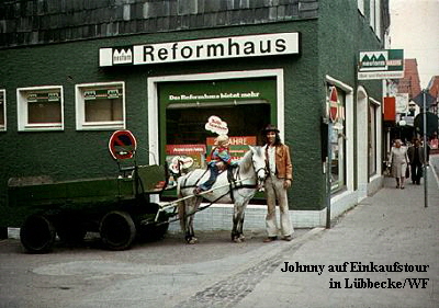 Johnny auf Einkaufstour   
in Lbbecke/WF